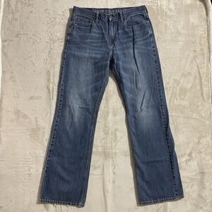 American Eagle Jeans‎ Mens Size 32x34 Bootcut Medium Wash Blue Denim Mid Rise